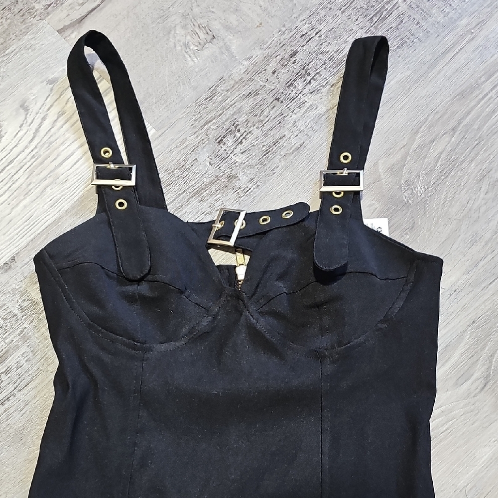 asos NWOT Elegant Bodycon Mini Dress with buckle details - Picture 2 of 9